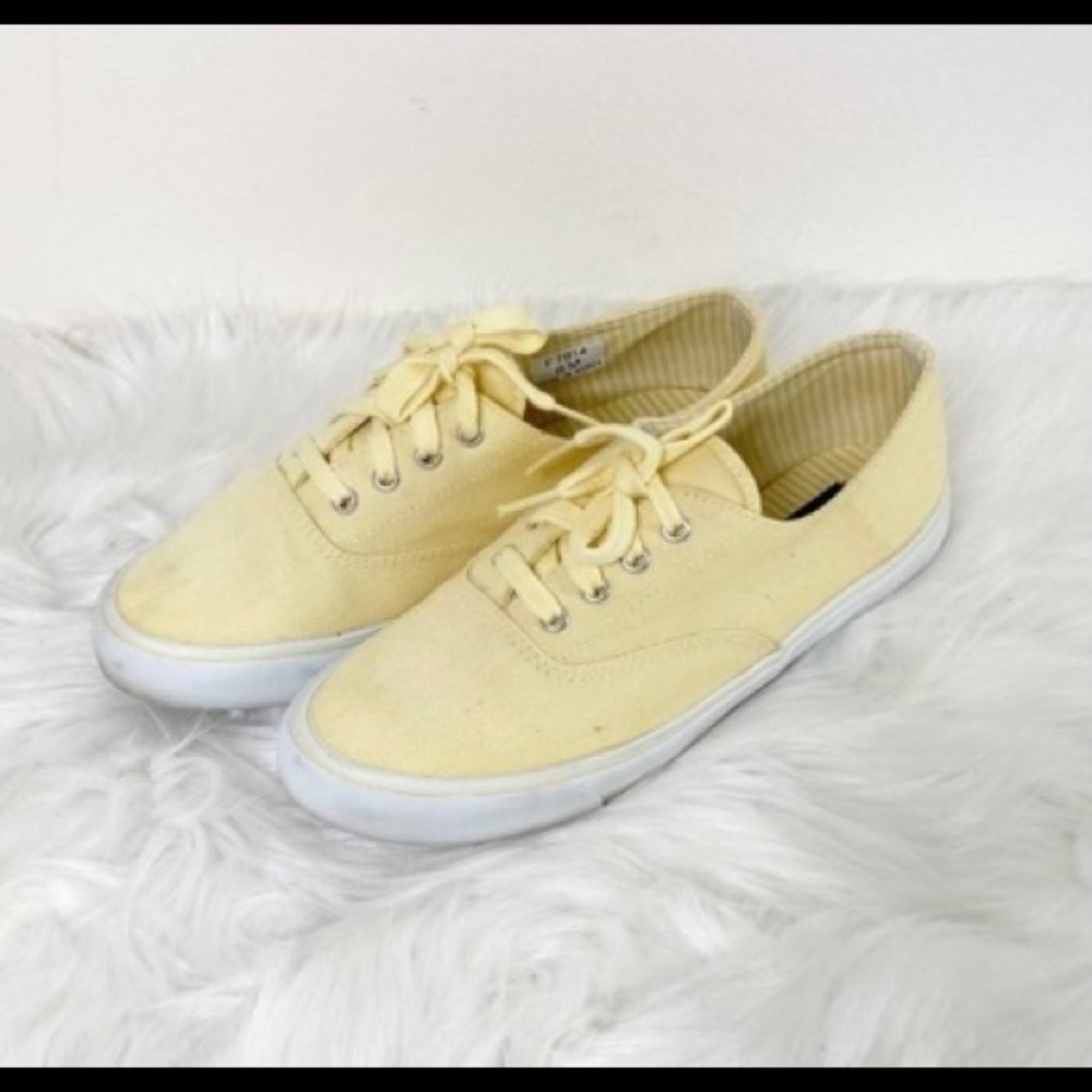 🌼 Cole Haan Sporting Yellow Canvas Sneakers Size 8M